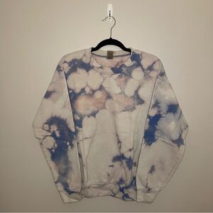 Gildan Tie-Dye Bleached Crewneck Sweatshirt, Blue/Pink/Purple, Size M, EUC
